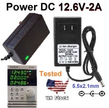 Tested DC 12.6V 2A Power Supply Adapter Replacement Charger For Lithium-ion US