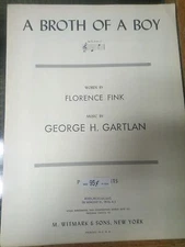 1922 Sheet Music A Broth of a Boy Florence Fink George Gartlan nice condition