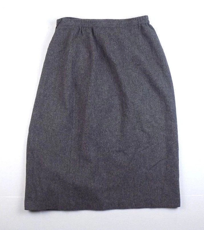 Falda de lana Orvis Wrap gris carbón liso talla 8  Foto 2 de 4