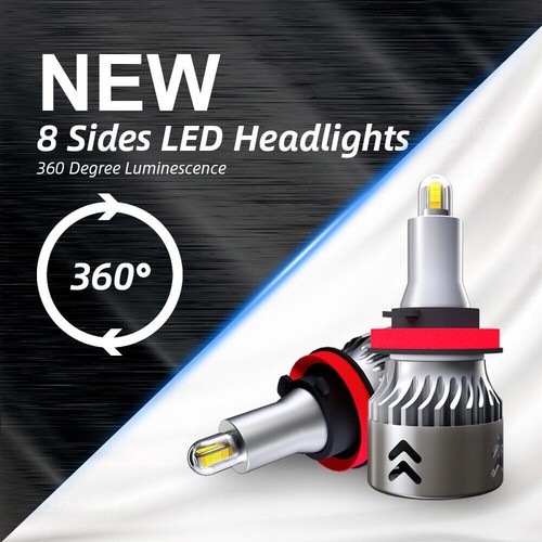 360° Side H8 H9 H11 H1 H7 9005 9006 LED Headlight Bulbs Hi/Lo Beam 30000Lm Light - Picture 7 of 17