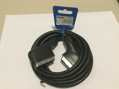 Philips Scart Kabel 3Meter Schwarz (Scart to Scart) neu original verpackt