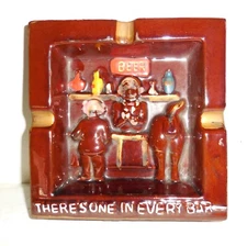 VINTAGE 1940'S PORCELAIN ASHTRAY FUNNY ARSE DONKEY DESIGN NR