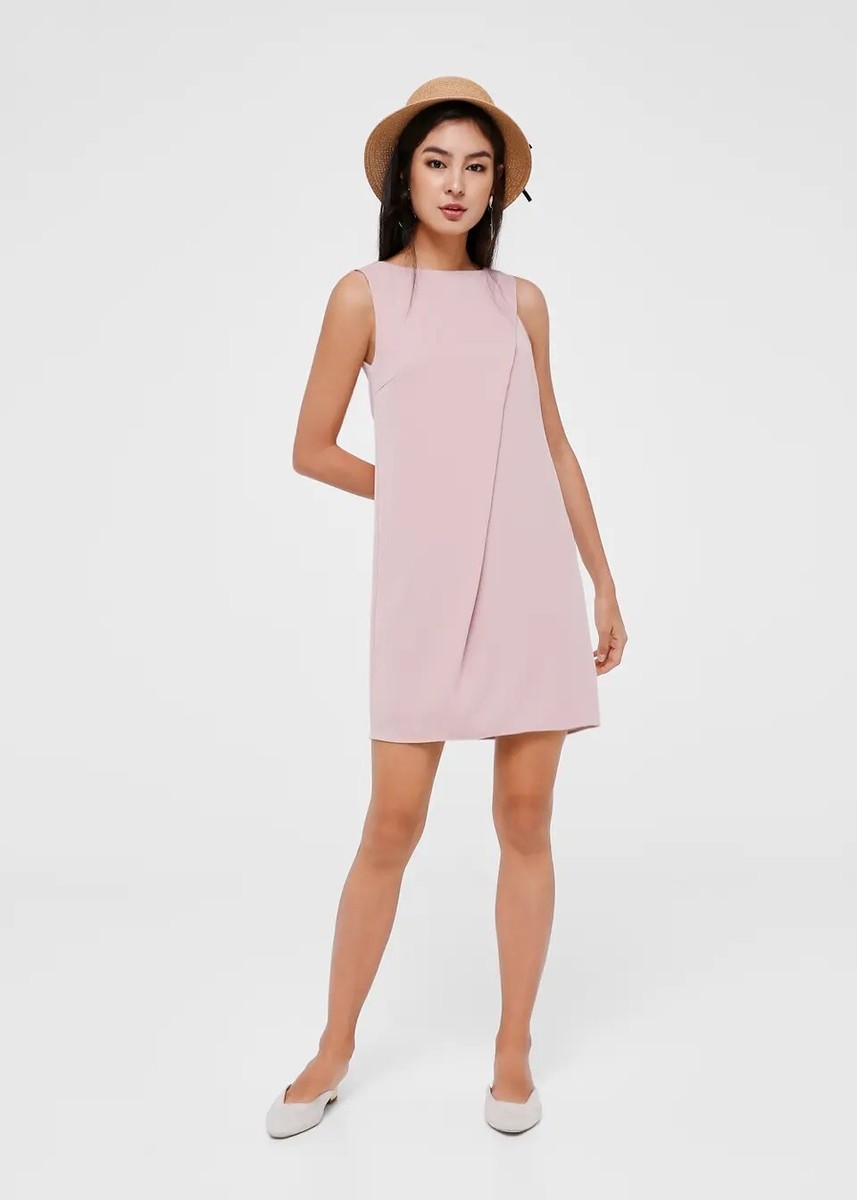Love Bonito Blush Foldover Dress (S) NEW WITH TAGS!
