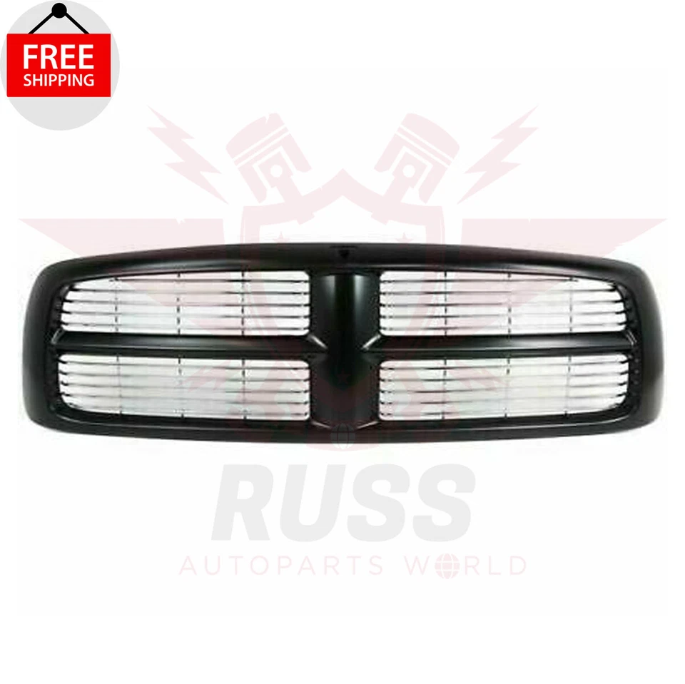 New Front Grille Black Plastic For 2002-2005 DODGE RAM 1500 2500 3500 CH1200259 Foto 3 de 4