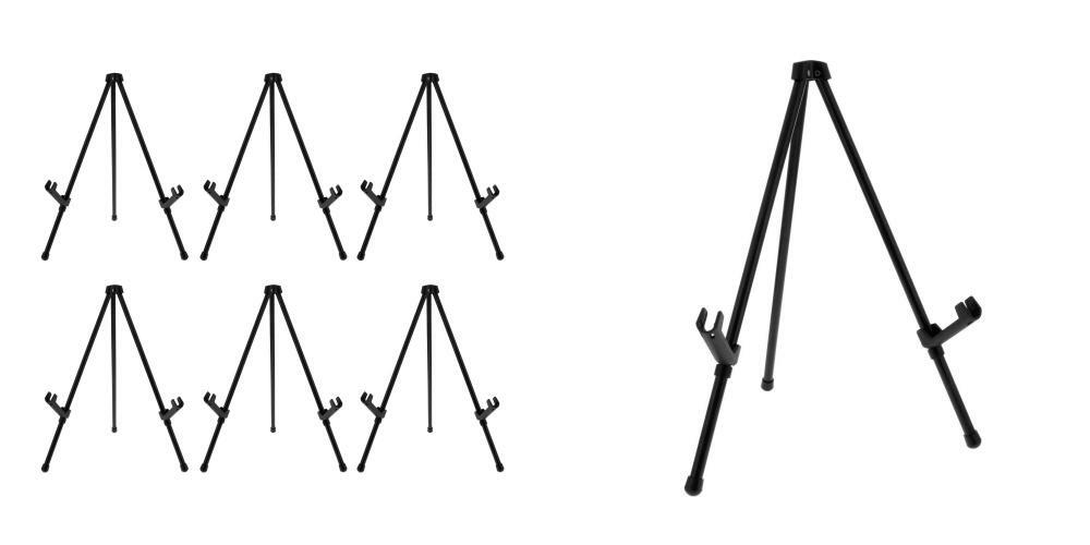 US Art Supply "Exhibitor 14" Tall Black Steel Tabletop Instant Display