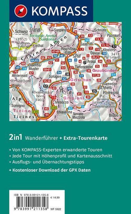 Thumbnail - Kompass Wanderführer Graubünden Nord, 70 Touren - Wolfgang H ...