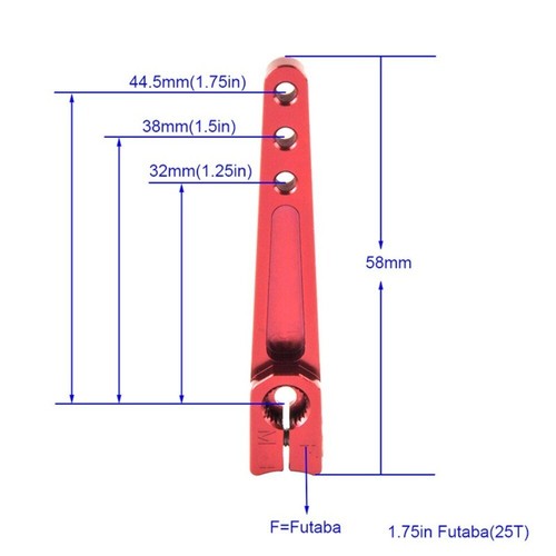 25T CNC Servo Arm Red Servo Swing Arm New RC Upgrade Parts for RC Airplane - Afbeelding 10 van 11