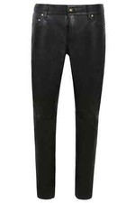 Stylish Party Casual New Women Pant Black Soft Lambskin Genuine Leather Handmade