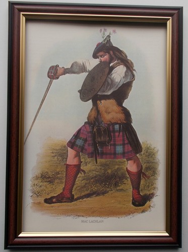 MILITARY PRINT SCOTTISH - MAC LACHLAN FRAMED - Picture 2 of 2