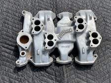 Vintage Edelbrock 4x2 Ol-496 Oldsmobile 303 324 371 4 Deuce Intake Manifold Vintage Edelbrock 4x2 Ol-496 Oldsmobile 303 324 371 4 Deuce Intake Manifold