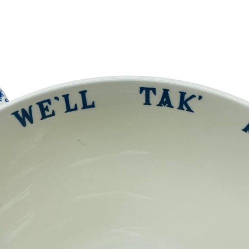 Spode HUGE Blue Willow Auld Lang Syne Bone China Teacup Boullion Cup O' Kindness - Picture 8 of 19