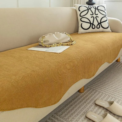 Universal Sofa Cover Chenille Non-slip Sofa Towel Corner Couch Slipcover Mat