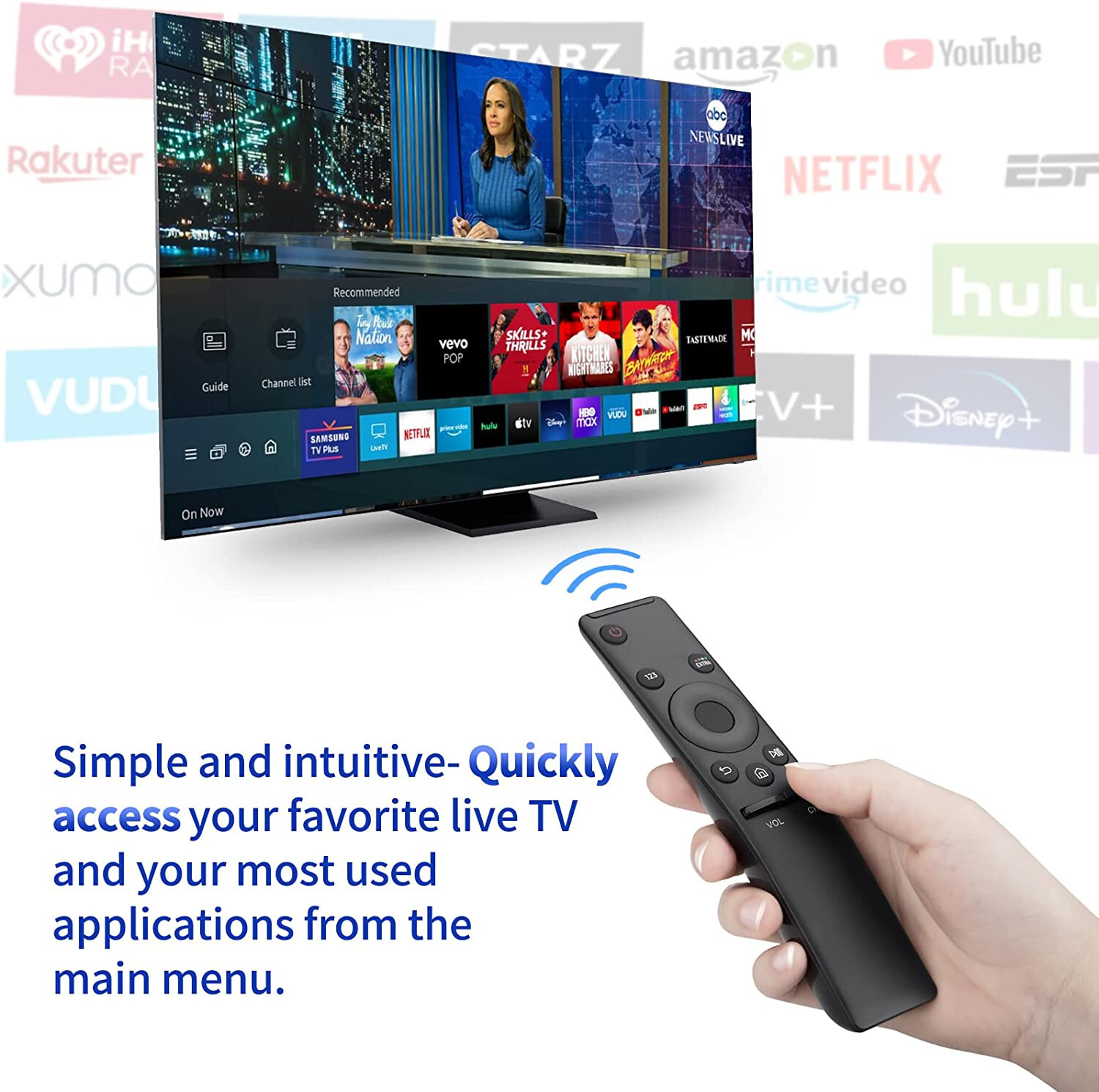 Samsung Smart TV Remote Control Replacement HD 4K BN59-01259E TM1640 BN59-01259B
