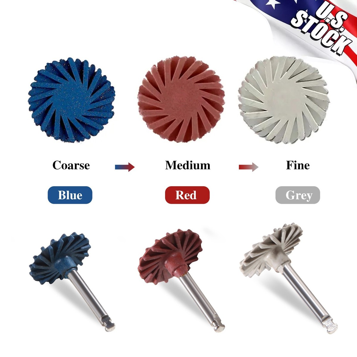 Ruota Gomma RA 14mm Sistema Di Lucidatura AZDENT Per Compositi Dentali - Disco Ruota In Gomma Da 14mm, Attacco RA Accessorio Laboratorio AZDENT - Foto 7