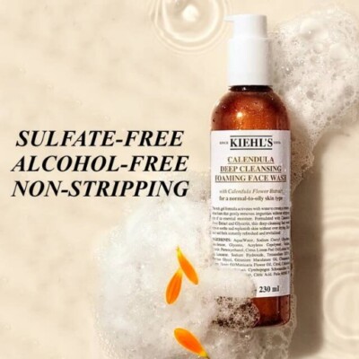 KIEHL'S Calendula Deep Cleansing Foaming Face Wash 7.8 fl oz (230ml) NEW