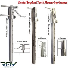 Dental Vdo Gauge Ruler Prosthodontics Micro Boley Gauge Orthodontic Implant Set