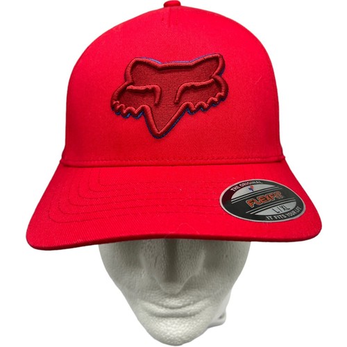 Fox Racing Hat Adult Large Extra Large Red Embroidered Big Logo Fox FlexFit