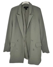 Rachel Zoe Los Angeles NY Oversized Long Open front Blazer Women's Gray M NWOT