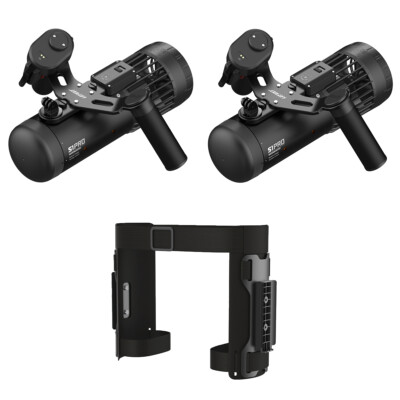 LEFEET S1 Pro Dual Jet Compact Underwater Dive Scooter w/Booster Leg Mount Strap