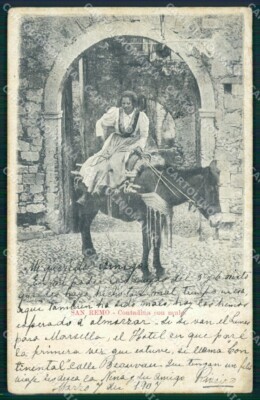 Imperia Sanremo Mule Costumes Postcard ZG3006