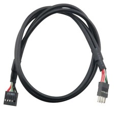 Black USB 2.0 9-pin Male to 9-pin Female Adapter Cable 515mm USB2.0 9Pin M/F ...