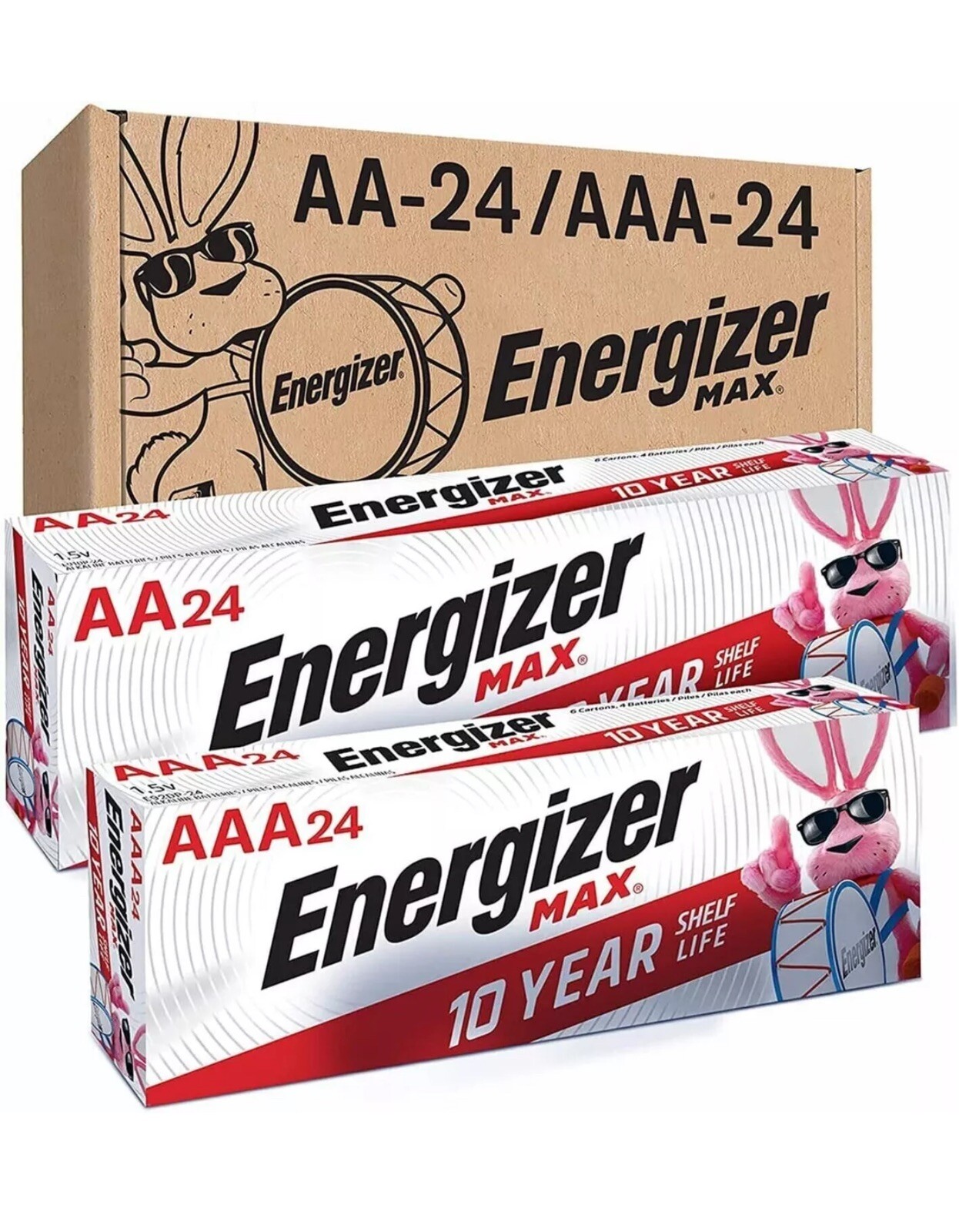 Energizer AA Batteries and AAA Batteries, 24 Max Double A Batteries and 24 Max-image