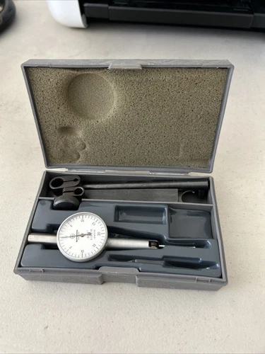 Mitutoyo 513-118 Dial Test Indicator, .040" Range, .001", with Stems and Bar