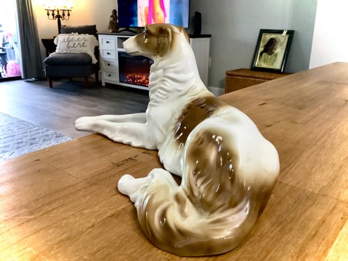 VINTAGE 1950er BARZI BORZOI PORZELLAN GEROLD WINDHUND WINDHUND HUNDEFIGUR 12 ZOLL - Bild 9 von 24