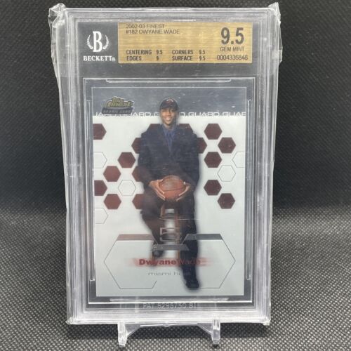 Dwyane Wade Rookie Card 2002-03 Finest #182 BGS 9.5 (9.5 9.5, 9, 9.5) - Picture 2 of 4