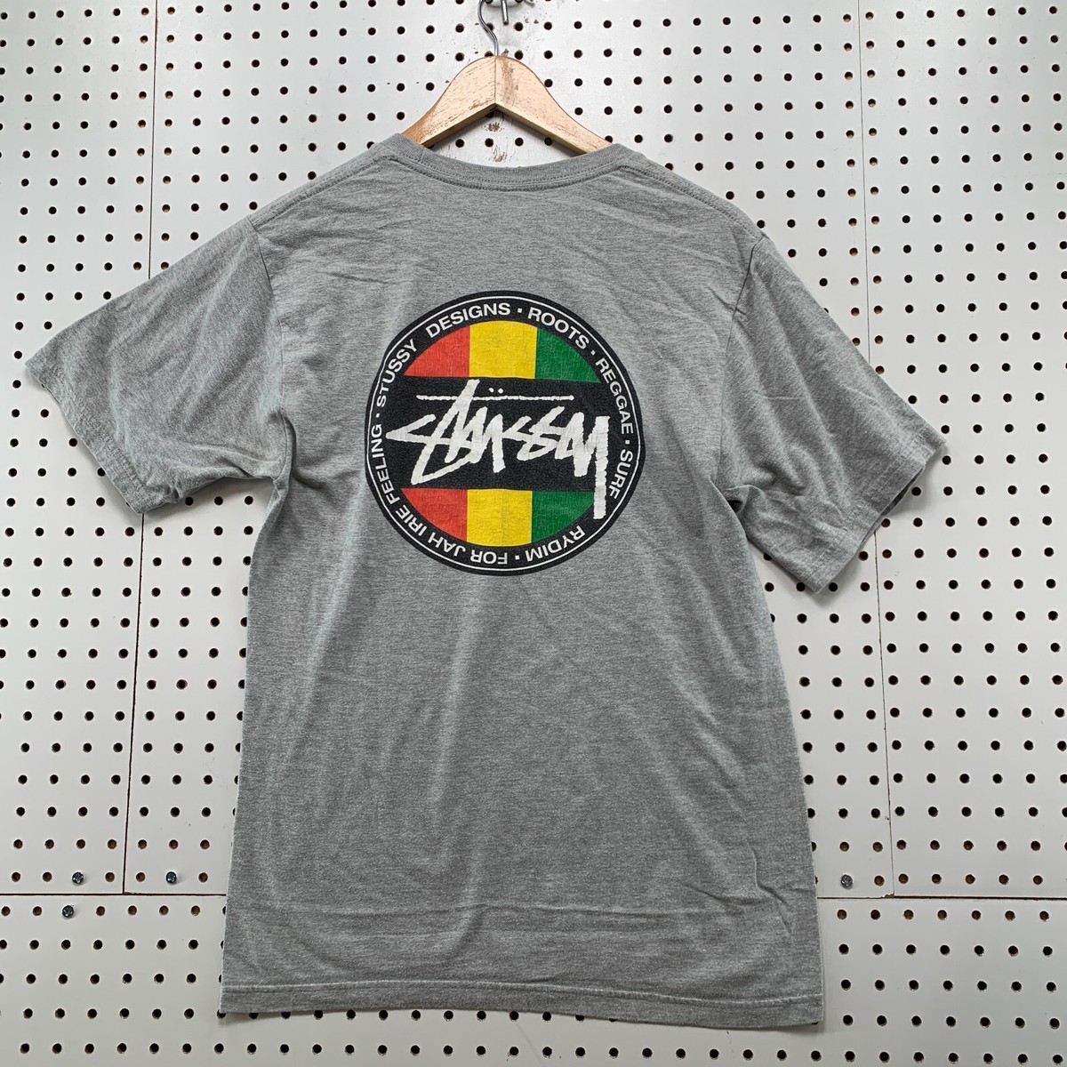 stussy ストライプロゴ Tシャツ グレー Stussy Basic Stussy Tee - Grey – J BETTER