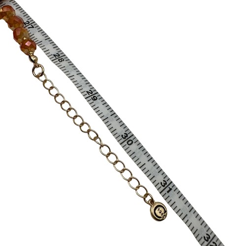 C 1946 Necklace Women Orange Tassel Faceted Beaded 31" Long Adjustable Statement - Picture 10 of 11