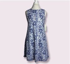 Nwt Eliza J Floral Lace Trap High Neck Highneck Flowy Midi Dress Size 4 NO0-0051