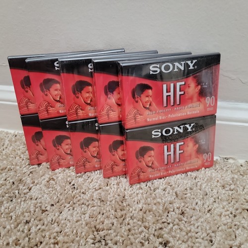3 Cassettes Audio Sony HF 90 Minutes - Neuves, Emballage Abîmé