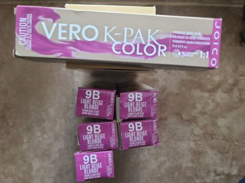 Joico VERO K - PAK COLOR Hair Color 9B Light Beige Blonde 7 Pieces