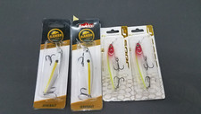 Lot of 4 Jerkbaits: 2 -Dynamic Lures 3" 5/16oz | 2 - Baker Lures 3.25" 1/3oz