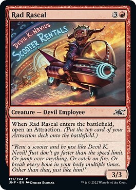 rent mtg cards RAD RASCAL x4 mtg NM-M Unfinity 4 Common