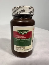 CURAD Iodoform Gauze Packing Strip 1/4"x5yd Sterile, exp 8/2026