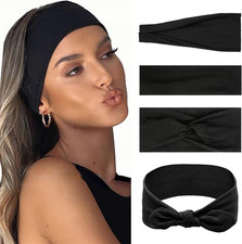Headbands for Women Non Slip, 4 Packs Elastic Head Bands for Women  S Hair, One S