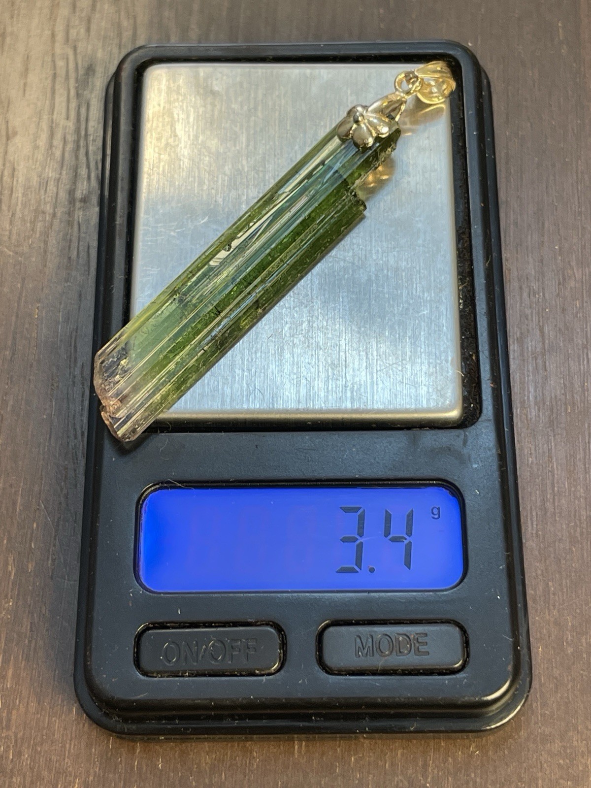 18K Solid Gold Bicolor Watermelon Tourmaline Crys… - image 14