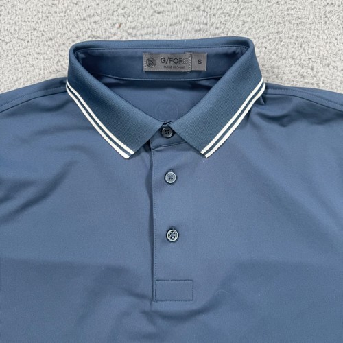 G/FORE Mens Navy Blue Short Sleeve Golf Polo Shirt Size S Performance ...