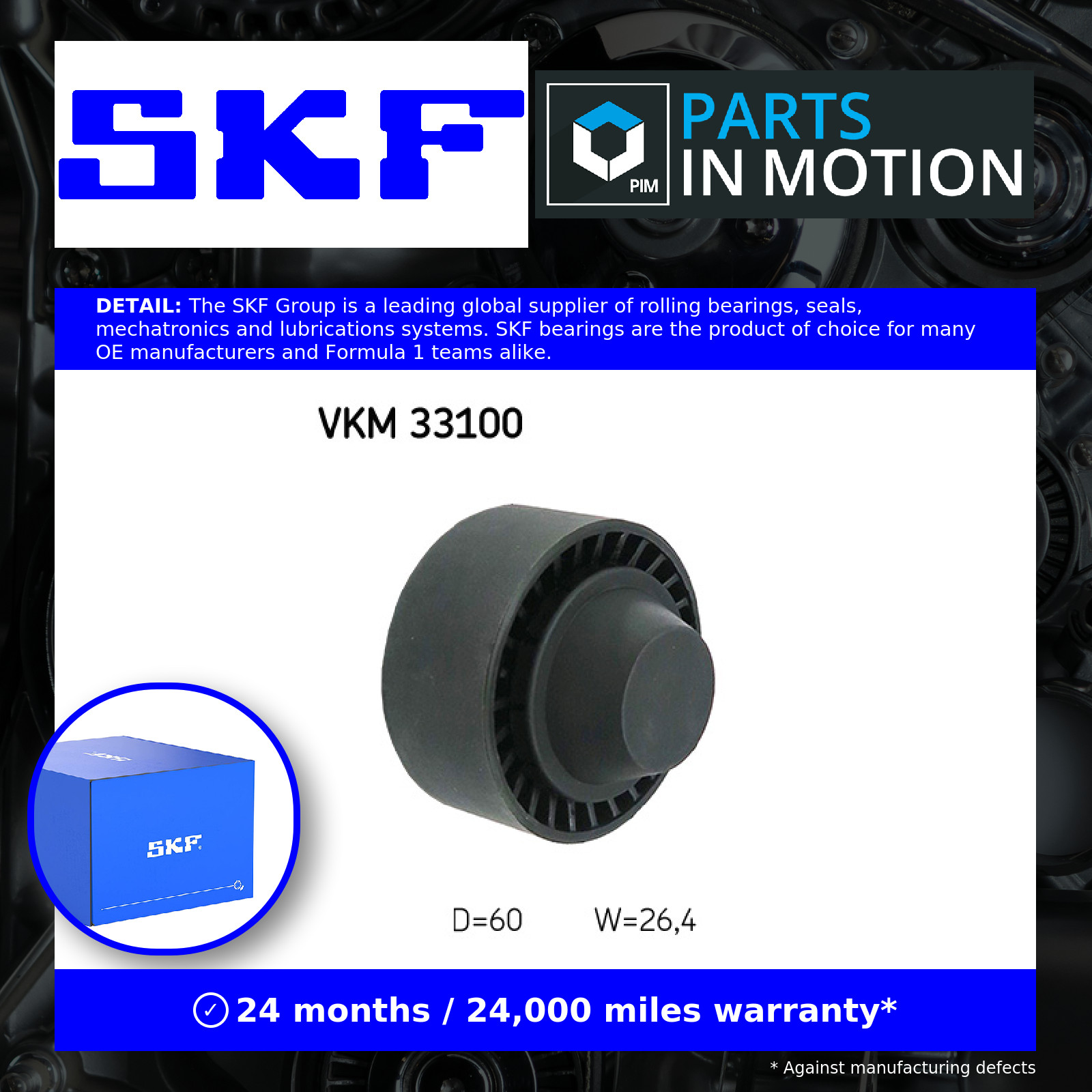 Fits SKF VKM 33100 Deflection/Guide Pulley, ⭐UK Stock⭐ - Image 3