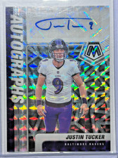 Justin Tucker AUTO Panini Prizm Mosaic 2021 Certified Autograph Signature Ravens
