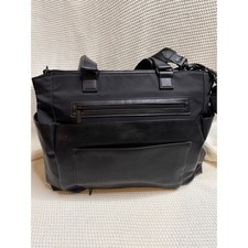 BEIS Diaper Bag Black Nylon Vegan Leather Tote Travel Baby Bag with Accessories