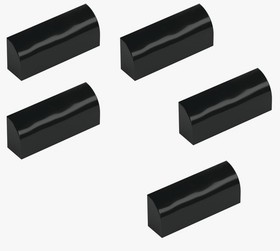 5 New LEGO Black 1x4 Curved Slope 1x4x1 1/3 round rounded top 10314 6019726