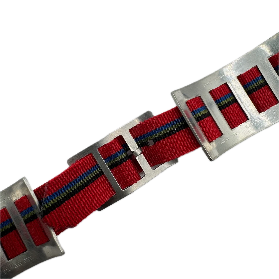 Vintage 17mm JB Champion Men's Wristwatch Band Steel Cuffed USA Red Band - Изображение 4 из 4