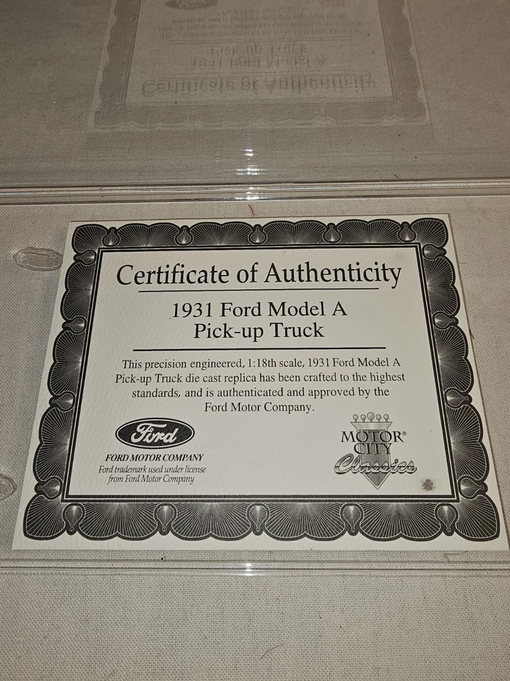 Motor City 经典 1931 年福特 A 型皮卡黑色 (2000) 1: 18 压铸 — 第 4/4 张图片