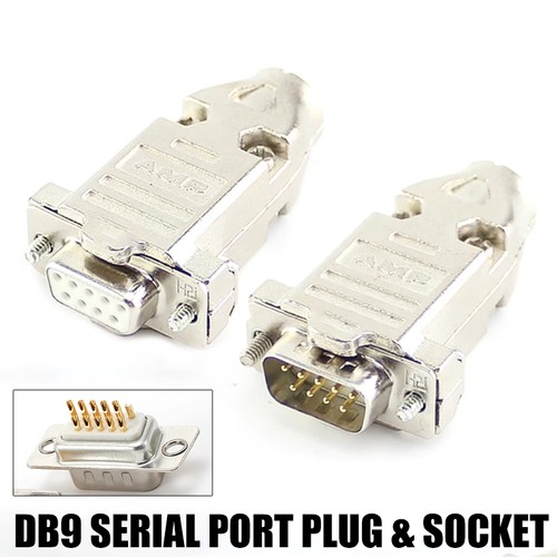 DB9 Serial Port Plug & Socket - 9 Pin Solder Type D-Sub Connector - RS232 COM - Bild 1 von 21