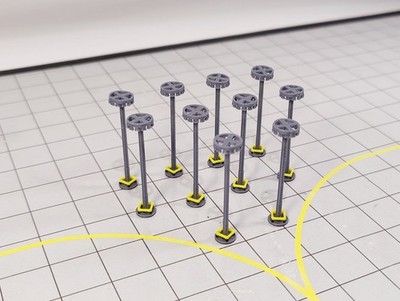 Flughafen Flutlicht x10 Lichter Flugzeug Gebäudemodelle Maßstab 1:500 Diorama