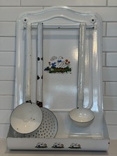 Vintage Goose With Blue Ribbon Enamel Kitchen...