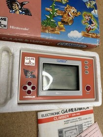 Rare Nintendo Climber Game and Watch Wide Screen complete In Box Tested Working